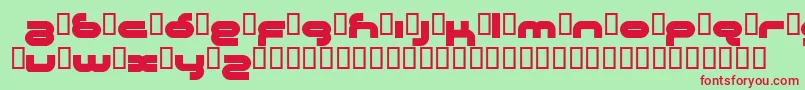 Crystalline Font – Red Fonts on Green Background