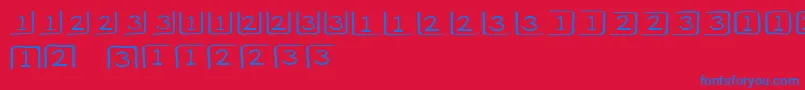 ClaveCajРІn Font – Blue Fonts on Red Background