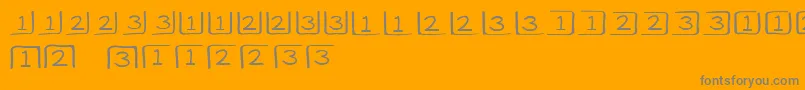 ClaveCajРІn Font – Gray Fonts on Orange Background