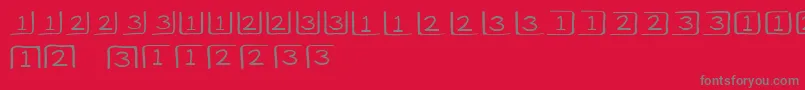 ClaveCajРІn Font – Gray Fonts on Red Background