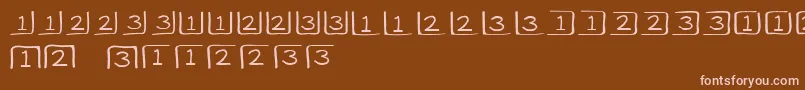 ClaveCajРІn Font – Pink Fonts on Brown Background