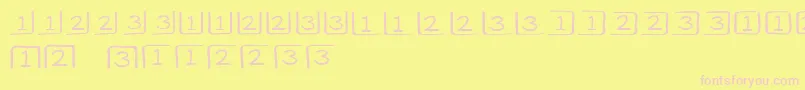 ClaveCajРІn Font – Pink Fonts on Yellow Background