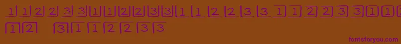 Шрифт ClaveCajРІn – фиолетовые шрифты на коричневом фоне