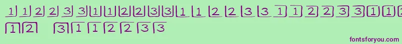 ClaveCajРІn Font – Purple Fonts on Green Background