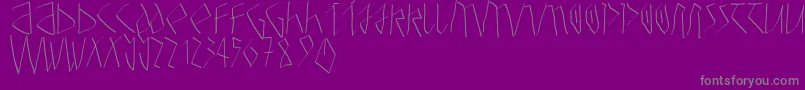 Athena-Schriftart – Graue Schriften auf violettem Hintergrund