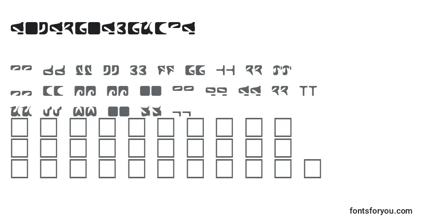 A fonte RodrigoRegular – alfabeto, números, caracteres especiais