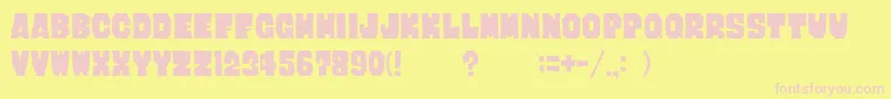 Giantx Font – Pink Fonts on Yellow Background
