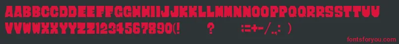 Giantx Font – Red Fonts on Black Background