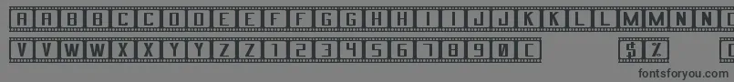 CinemaSt-Schriftart – Schwarze Schriften auf grauem Hintergrund