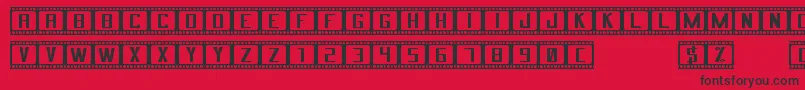 CinemaSt Font – Black Fonts on Red Background