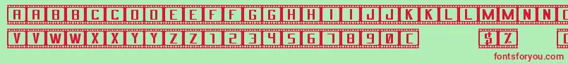 CinemaSt Font – Red Fonts on Green Background