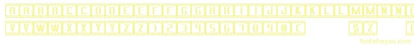 CinemaSt Font – Yellow Fonts on White Background