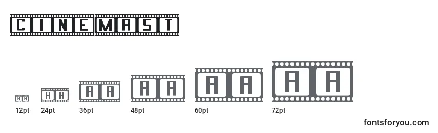 Размеры шрифта CinemaSt