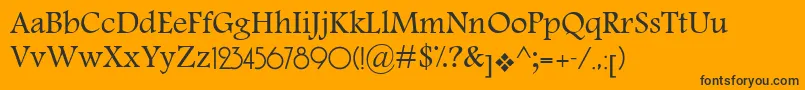 KhalaadAlArabeh Font – Black Fonts on Orange Background