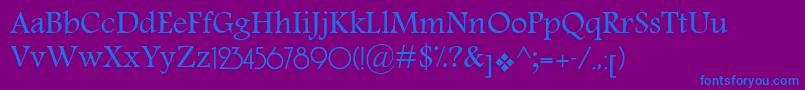 Шрифт KhalaadAlArabeh – синие шрифты на фиолетовом фоне