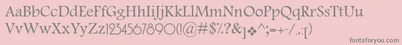 KhalaadAlArabeh-Schriftart – Graue Schriften auf rosa Hintergrund