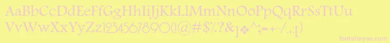 KhalaadAlArabeh Font – Pink Fonts on Yellow Background