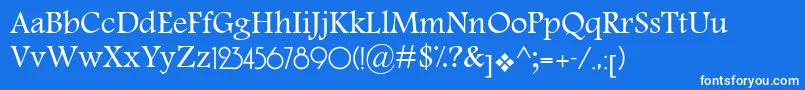 KhalaadAlArabeh Font – White Fonts on Blue Background