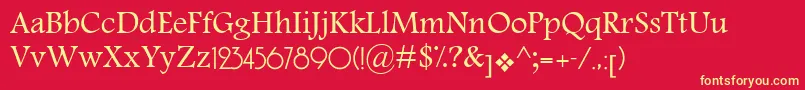 KhalaadAlArabeh Font – Yellow Fonts on Red Background