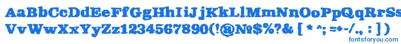 Rekaptcha Font – Blue Fonts on White Background