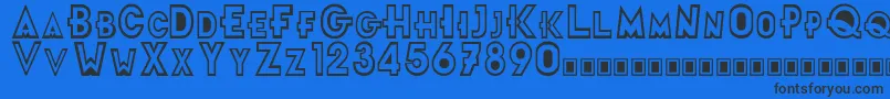 FrTitle Font – Black Fonts on Blue Background