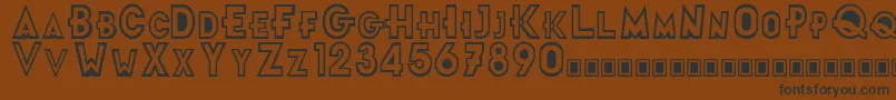 FrTitle Font – Black Fonts on Brown Background