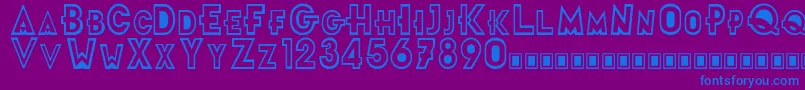 FrTitle Font – Blue Fonts on Purple Background