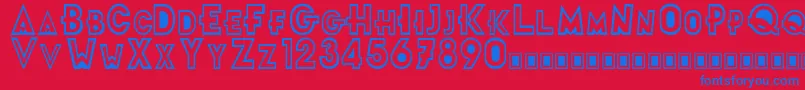 FrTitle Font – Blue Fonts on Red Background