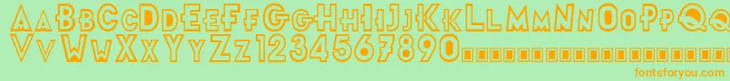 FrTitle Font – Orange Fonts on Green Background