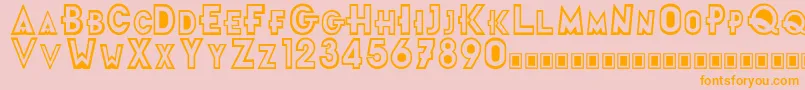 FrTitle Font – Orange Fonts on Pink Background