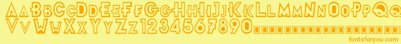 FrTitle Font – Orange Fonts on Yellow Background