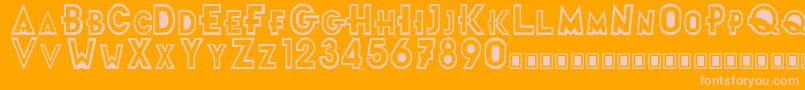 FrTitle Font – Pink Fonts on Orange Background