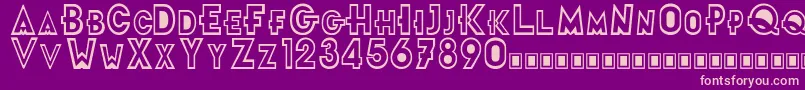 FrTitle Font – Pink Fonts on Purple Background