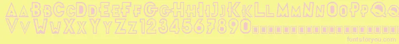 FrTitle Font – Pink Fonts on Yellow Background