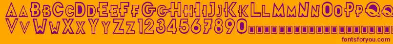 FrTitle Font – Purple Fonts on Orange Background