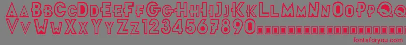 FrTitle-Schriftart – Rote Schriften auf grauem Hintergrund