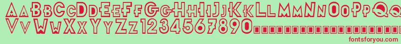 FrTitle Font – Red Fonts on Green Background