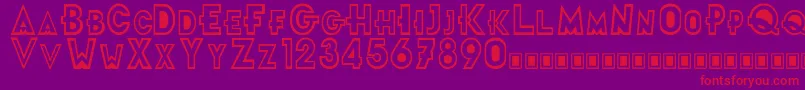 FrTitle Font – Red Fonts on Purple Background