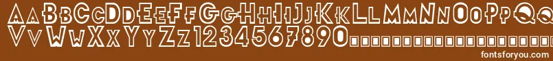 フォントFrTitle – 茶色の背景に白い文字