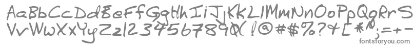 フォントLehn041 – 白い背景に灰色の文字