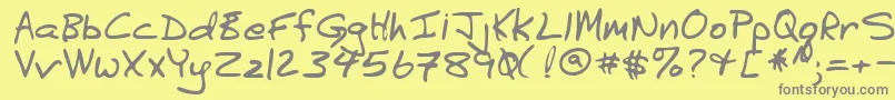 Lehn041-Schriftart – Graue Schriften auf gelbem Hintergrund