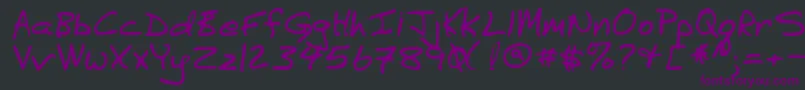 Lehn041-Schriftart – Violette Schriften auf schwarzem Hintergrund