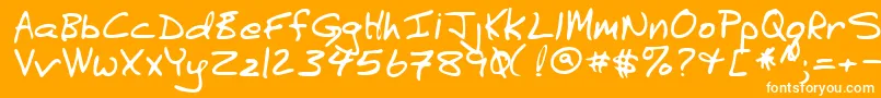 Lehn041 Font – White Fonts on Orange Background