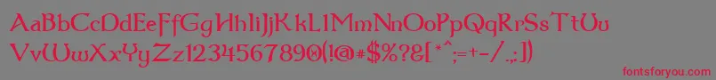 Dum3 Font – Red Fonts on Gray Background