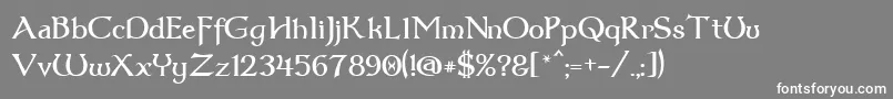Шрифт Dum3 – белые шрифты на сером фоне