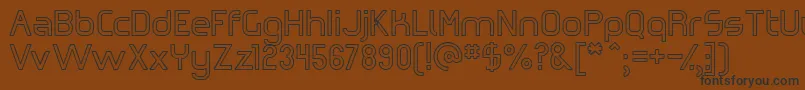 OmicronZetaHollow Font – Black Fonts on Brown Background