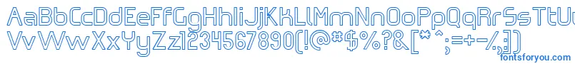 OmicronZetaHollow Font – Blue Fonts on White Background