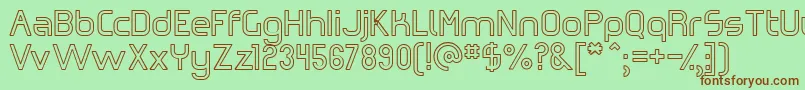 More about OmicronZetaHollow Font OmicronZetaHollow Font – Brown Fonts on Green Background