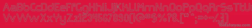 OmicronZetaHollow Font – Gray Fonts on Red Background