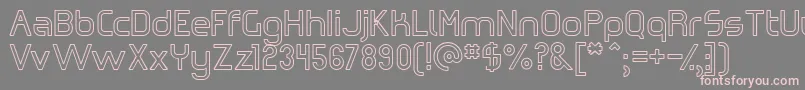 OmicronZetaHollow Font – Pink Fonts on Gray Background